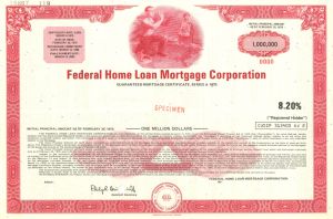  Federal Home Loan Mortgage Corporation "Freddie Mac" Bond Specimen